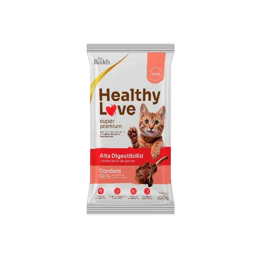 Healthy love gatos adultos 220g cordero